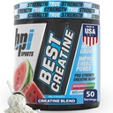BPI Sports Bedste Kreatin - Kreatin monohydrat pulver til mænd og kvinder, Himalayansk salt - Styrke, Pump, Muskelvækst, Muskel Definition - Ingen Bloat - Vandmelon Cooler - 50 portioner - 10.58 Ounce