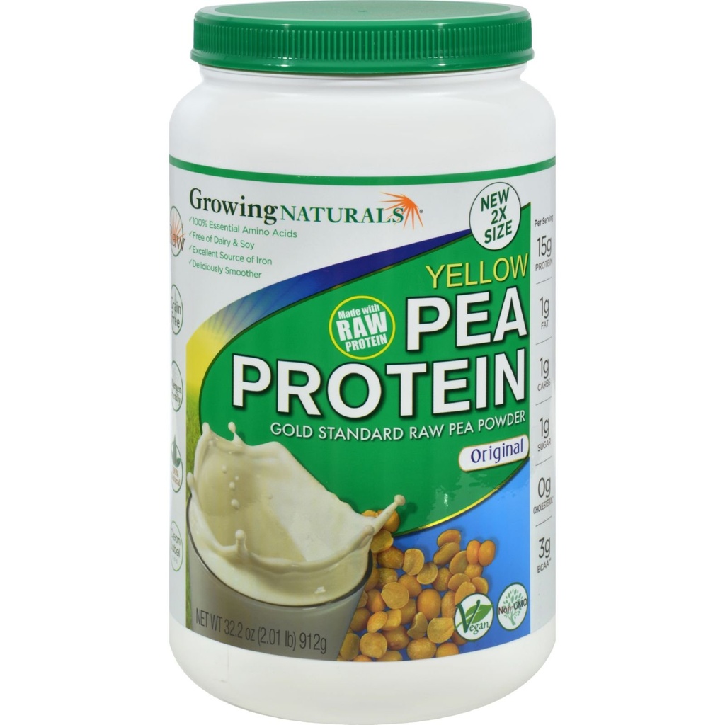 Dyrkning Naturals Raw Pea Protein Powder, Vegan Plant Based Protein, BCAA, Low- Carb, Low- Sugar, Original Unflavored, 2 Pound (Pack of 1)