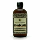 BLACK SEED OIL - 16 oz glasflaske. 100% Pure & Cold- pressed. Ufiltreret, ufortyndet, Rå. NON- GMO & Vegan Nigella Sativa (Black Cumin). Hexan & konserveringsmidler gratis. Mørk & potent