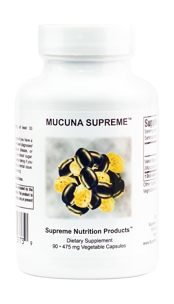 Supreme Nutrition Mucuna Supreme, 90 Pure Cowhage Vegetariske Kapsler