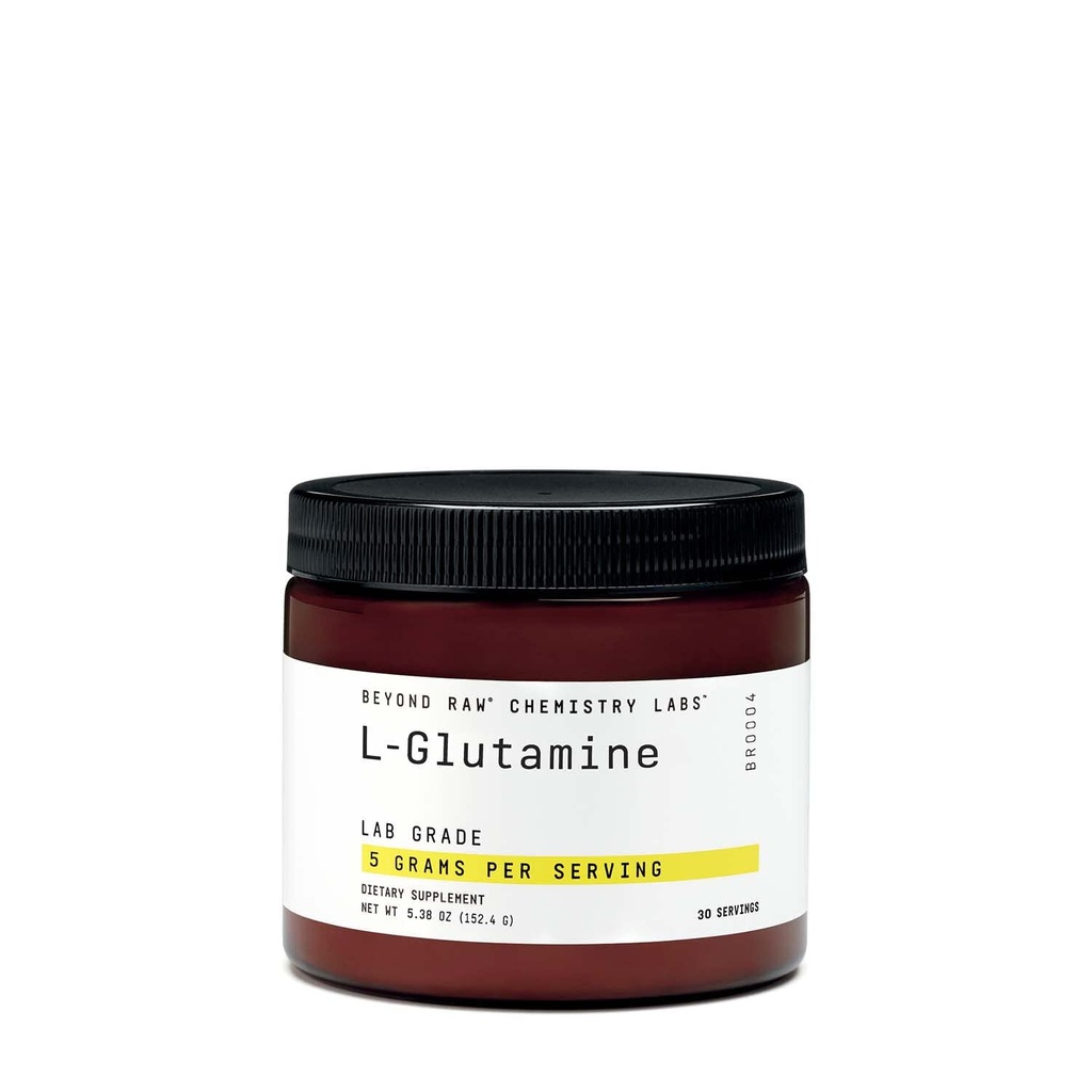 Ud over RAW kemi Labs L- Glutamin Powder, Understøtter muskelfunktion, Lab Grade, 30 Servere