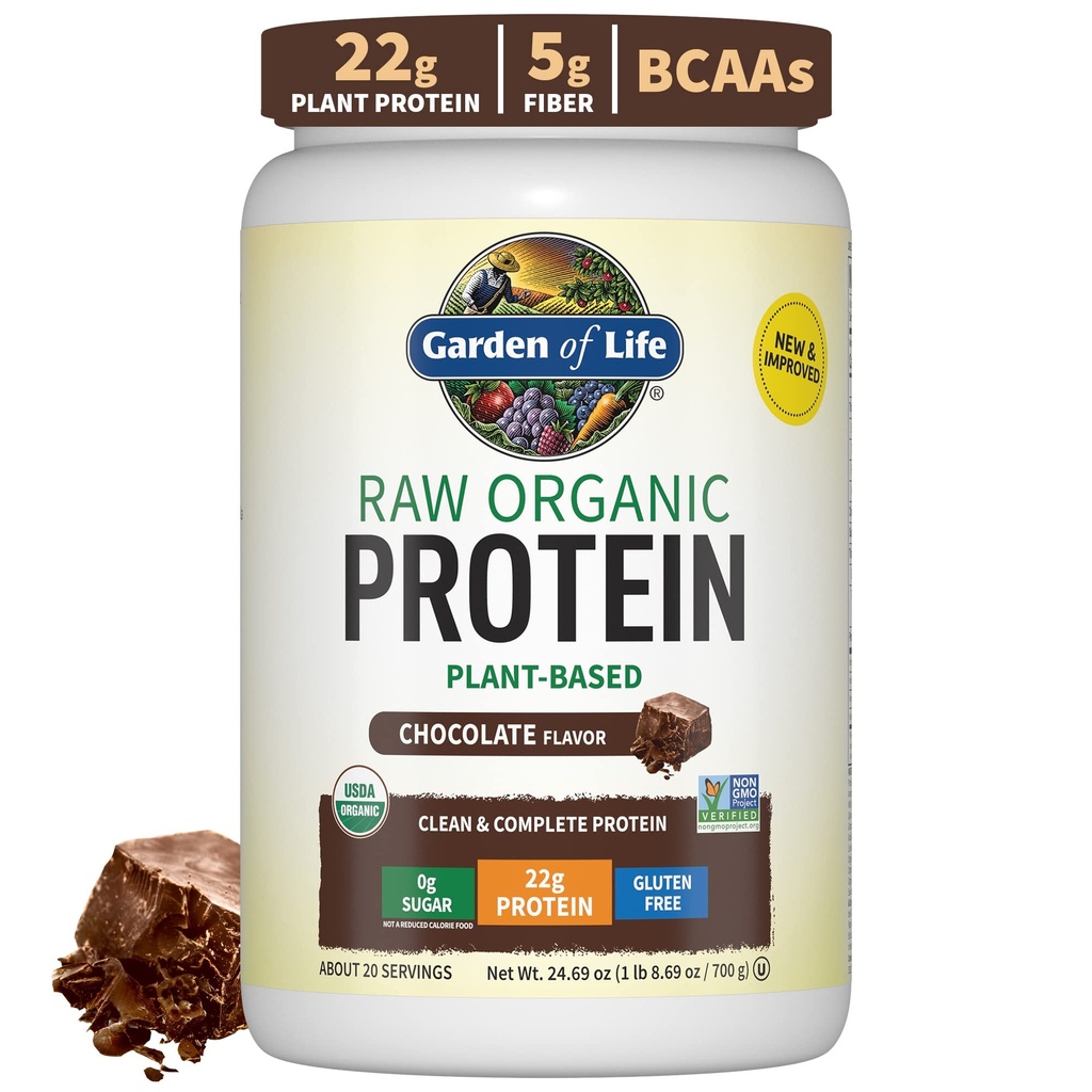 Have of Life Protein Powder, Vegan Protein Powder, BCAA, Probiotika & fordøjelsesenzymer, Gluten & Lactose Free, Chocolate, 1,5 LB