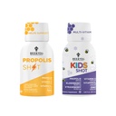 Bee and You Propolis Shot and Kids Shot Bundle, Natural Propolis Shot Supplement, Antioxidanter, C-vitamin, VIT D3, Zink, Orange Juice, Raw Honey 2 * 12 flasker