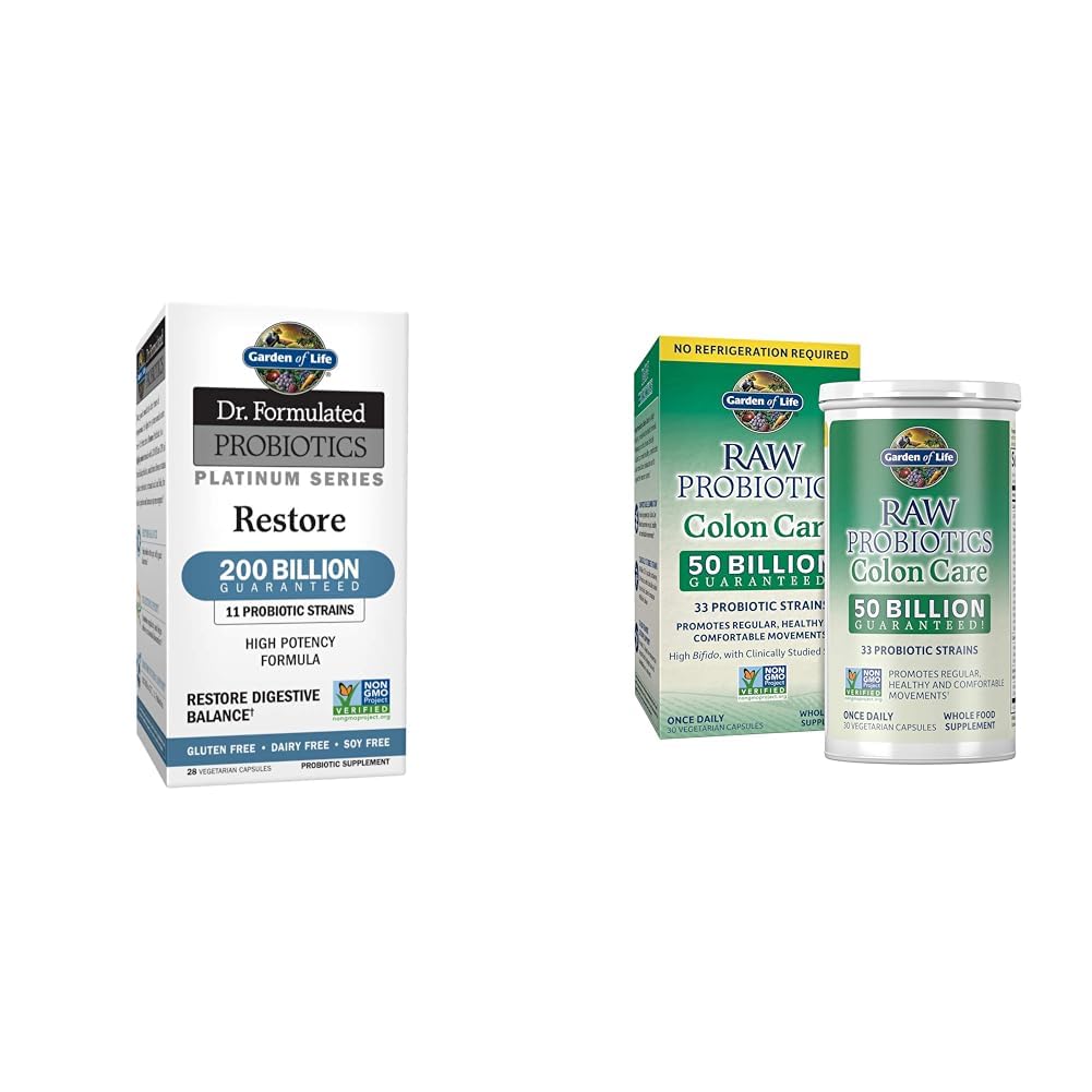Livets have Dr. Formuleret Probiotika Platinum Series 200 Millioner CFU & RAW Probiotika Colon Care 50 Millioner CFU