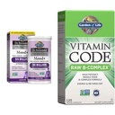 Livets have Dr. Formuleret Probiotika Mood + Acidophilus Probiotisk supplement & vitamin B kompleks - Vitamin Code Raw B kompleks - 120 Vegan kapsler