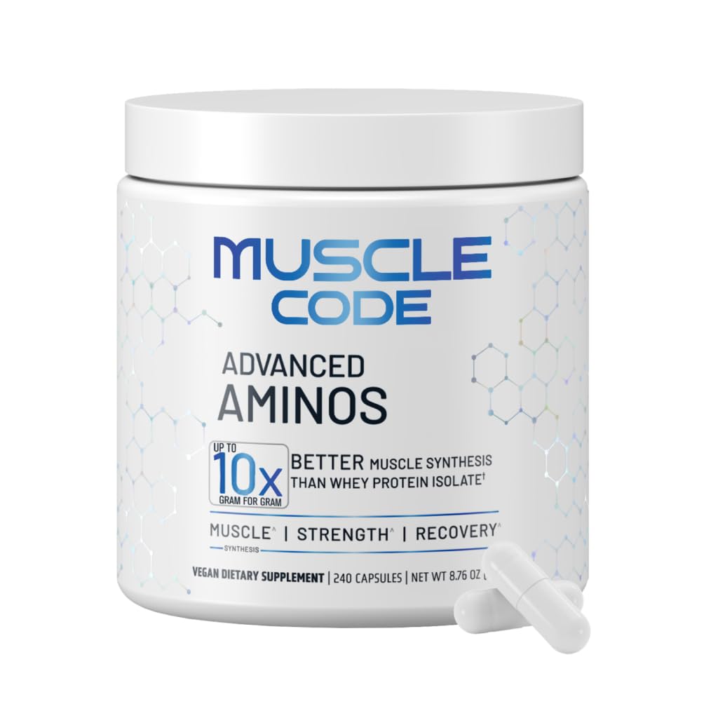NAUTILUS Muskelkode Væsentlige Aminosyrekapsler - Muskelsyntese & Repair & Strength - Unflavored - 60 Servere - Klinisk Studerede - 0g Sukker, Keto, Vegan, Gluten Free, Dairy Free