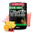 JYM Supplement Science Pre JYM Plus Fruit Punch Pre- Workout Powder, Amino Nitrater, Creatin, betain, Nootropics, BCAA 's, for mænd og kvinder, 30 Servere