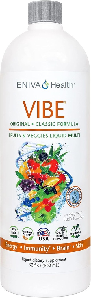 Eniva Vibe Original Liquid Mineral Supplemented 124; Full Spectrum Daily Multivitamin Support