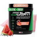 Pre JYM Stim Free Watermelon Strawberry Pre- Workout Powder, Creatin, Ingen koffein, Citrullin, Betaine, BCAA 's, Taurine, Alpha- GPC, Huperzine, 30 Servere