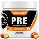 Honey Badger Pre Workout Powder, Keto Vegan Preworkout for Mænd & Kvinder, Beta Alanine & Koffein, Sukker Free Natural Energy Supplement, Peach Mango, 30 Servering