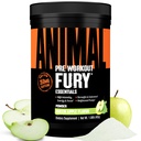 Animal Fury Pre Workout Powder - Green Apple, 350mg Koffein, BCAA Aminosyrer, 2g Beta Alanine, Citrullin & Tyrosine, Energy, Focus, Styrke, Endurance, Fortræning for mænd og kvinder, 30 Servering