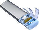 Vayråt Metal Travel Pill Organizer, 7 dages Ugentlig Pill Box, Stor kapacitet Daily Cute Pill sag for kosttilskud, piller, vitaminer og medicin (lille, Gunmetal)