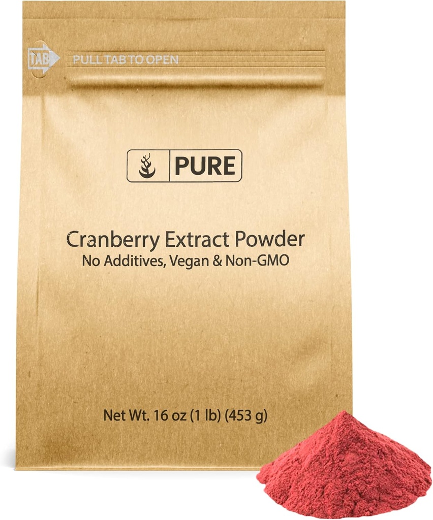 PURE ORIGINAL INGREDIENSER Cranberry Extract Non- GMO, Urtetilskud