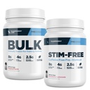 Transparent Labs Bulk Pre- Workout Powder (30 Serveringer, Tropical Punch) & Stim- Free Pre- Workout Powder (30 Serveringer, Strawberry Lemonade)