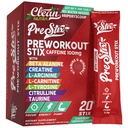 Clean Nutracatives Pre Workout Powder Energy Sticks - Coffein 100mg, Energy Drink Mix, Creatinine Monohydrat, Beta Alanine, L-Citrullin, L-Tyrosine, L-Carnitin, Electrolyte Hydration Packets 20 Ct
