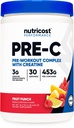 Nutricost Pre- C Pre- Workout Kompleks med Creatin (Fruit Punch Measures 124; 30 Servering) Pulver - Boost Fintess Routines, 453g