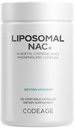 Kodeage Liposomal NAC Supplement - N- Acetyl L- Cysteine Aminosyre - 2 måneders forsyning - Free- Form NAC - Phospholipid Complex - Vegan, Non- GMO, Gluten- Free, Dairy- Free - 120 Kapsler