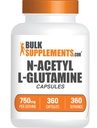 BulkSupplements.com N- Acetyl L- Glutaminkapsler - Glutamintilskud, Aminosyrer Supplement - Gluten Free, 1 Kapsel per servering (750mg), 360 Greve (pakke med 1)