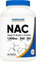 Nutricost N- Acetyl L- Cystein (NAC) 1000 mg, 240 Vegan Tablets - GMO fri, Gluten fri, Vegetarisk supplement