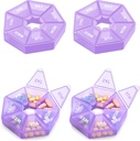 Ugentlig Pill Organizer Stor 7 dages Pill Box Organizer Daglig medicin sag for Vitamin Fish Oil Pills Kosttilskud Gigt Venlig