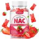 softbear NAC gummies for kids & adult, NAC Supplement 1000mg N Acetyl Cysteine understøtter Lung & Lever Health, Antioxidants & immunsystem, Strawberry Flavor 60 Greve