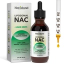Liposomal Liquid NAC Drops, NAC Supplement N- Acetyl Cystein, NAC 600 mg med Milk Thistle & Quercetin til voksne & børn, lever & lung, immunforsvar og antioxidant Support, Hud & Cellular Health, 2 Fl Oz