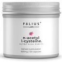 FOLIUS LABS Clean Label N- Acetyl L- Cysteine (NAC) 600 mg Supplement - Lunger og respiratorisk support - immunforsvar - 120 Veg kapsler