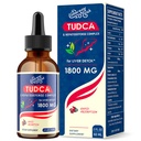 TUDCA leverstøtte drops 1800 mg - kraftfuld lever supplement med bile salte, NAC, Schisandra og Mælkebøtte, lever Detox & reparation - Fast- Absorbing, sukkerfri, alkoholfri - 2 Fl.Oz