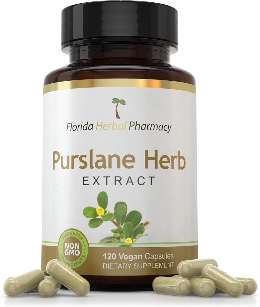 Florida Herbal Farmaci, Purslane Herb Extract Supplement Kapsler