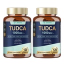 Totaria 2 Pakker TUDCA 1000mg leverstøtte tillæg med mælk tidsel, NAC, ALA, 80% Silymarin, 15-in-1 Ekstra Styrke Bile Salte
