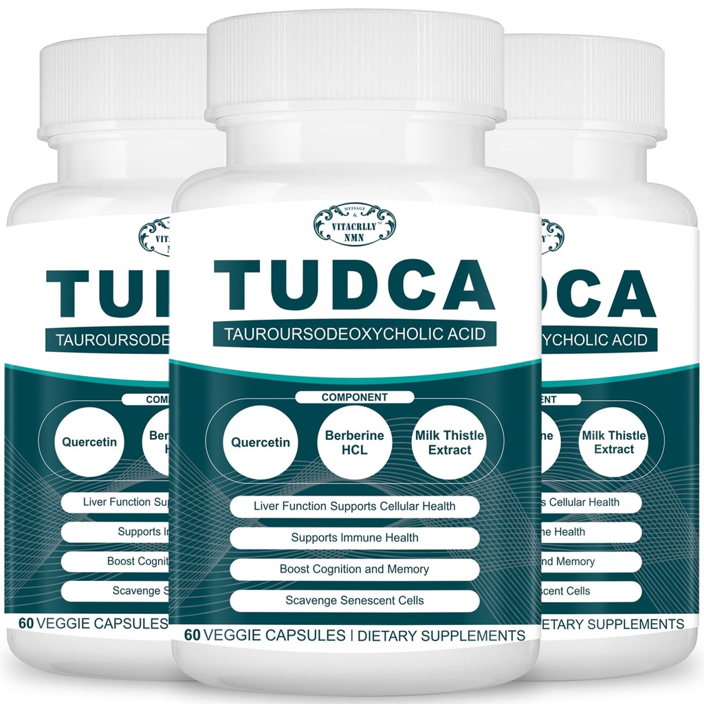 2200MG TUDCA Leverkosttilskud - Bile Salts Supplement Complex for lever Detox & Rense, Gallblære Cleanse, fordøjelsessygdomme 180 Kapsler