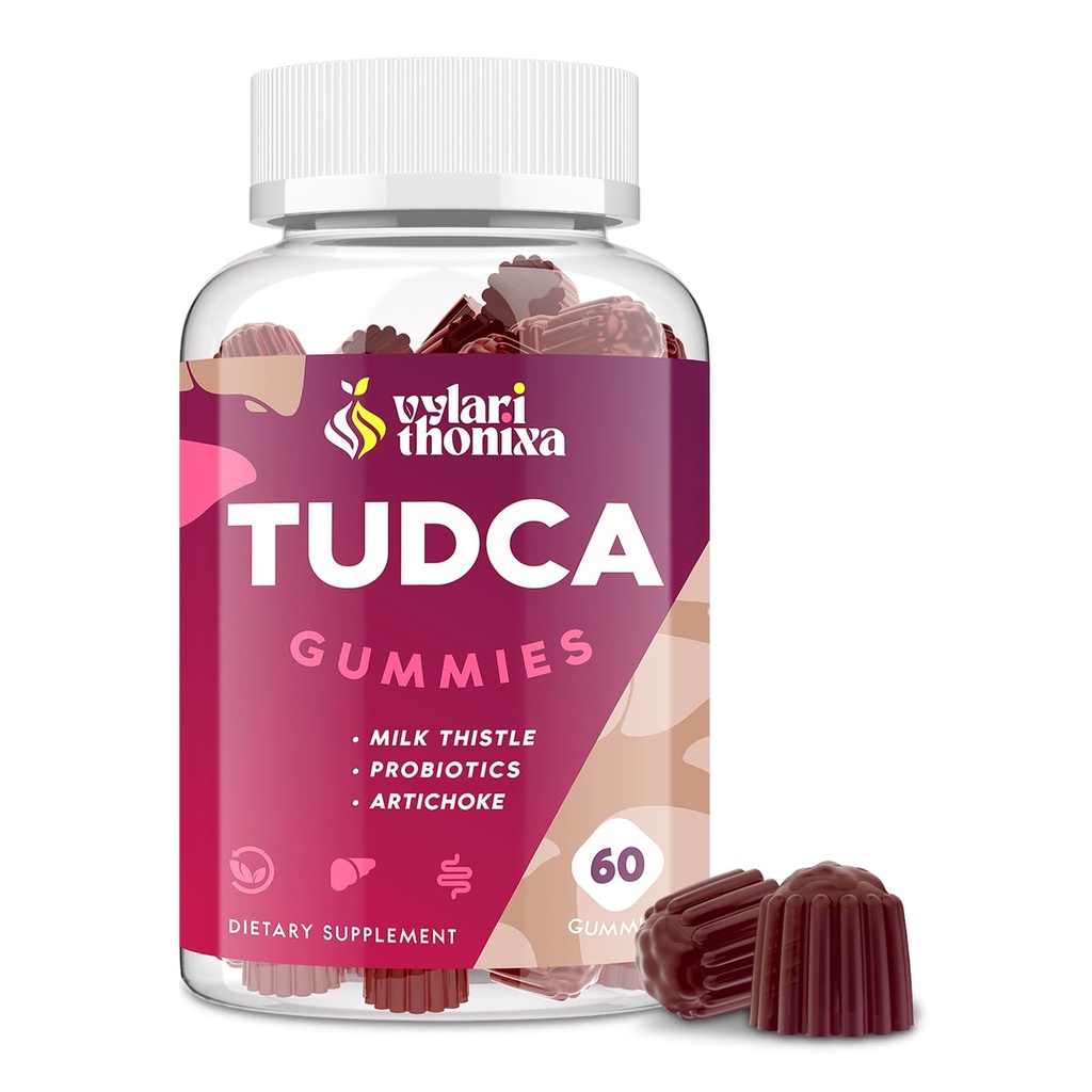 Premium TUDCA Bile Salts Gummies - 2000mg høj potens leverstøtte supplement, lever Detox & Reparation med mælk tidsel, Artiskok, Probiotika - Vegan, 30 Servere
