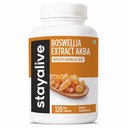 Stay ALIVE Boswellia Serrata Extract Kapsler 1000mg med AKBA og 65% Boswellic Acid, 12: 1 Resin Extract Powder, 120 Tæl for 2-måneders levering, Non- GMO og Gluten- Free Boswellia tillæg
