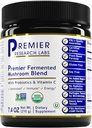 Premier Research Labs Premier Fermented Mushroom Blend - Reishi Mushroom Powder, Mushroom Extract for Drinks, Kaffe, Mushroom Complex med Tyrkiet Hale, Cordyceps for Immunum & Gut Health - 7,4 oz