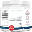Dr. Westin Childs - 124; Leptinresistens Rx - Natural Leptinsensitizer Support for Women for Thyroid, Metabolic Health, Vitality, Energy, Fokus med Glycosaminoglycans, C-vitamin - 60 ct