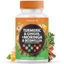 Gurkemeje Moringa Supplementet 124; Ingefær, Boswellia, Safran, Holy Basil- Fælles Support for Kvinder og Mænd med Ceylon Kanel, Quercetin, Tart Cherry - 120 Tæl