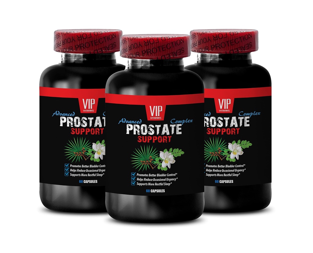Pygeum for Prostate Support - Prostate Support - Saw Palmetto for Prostate Health, Red Raspberry Leaf for Prostate Wellness, Graviola Leaf for Immune Support, Green Tea 3 Bottles 180 Capsules