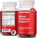 Blood Pressure Support Supplement med Hawthorn, Hibiscus & Hvidløg Uddrag - Høj og lavere blodtryk Kosttilskud til kardiovaskulære & cirkulære sundhed, Understøtter normal hjerte sundhed
