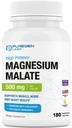 Puregen Labs Magnesium Malate 500 mg * 124; høj potens Elementær Magnesium * 124; 180 Veggie Caps, Superior Absorption, Non- GMO, NO Gluten og Dairy, støtter muskel, fælles, og hjerte sundhed