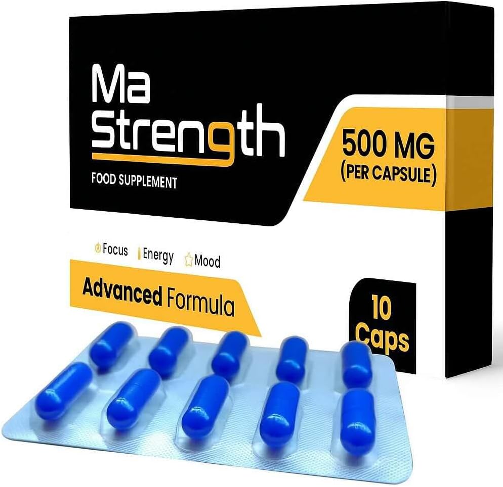 Force, Endurance og Vitality med Horny Geat Weed, Tongkat Ali, Ginseng og Maca Root. Langvarig aktivitetsunderstøttelse for mænd (10 kapselpakke)