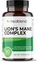 Mushroom Complex Extract med Lions Mane Fruiting Body - 100% Naturlige og effektive energipiller - Brain, Focus Supplement, Stimulerer Mood, og Kreativitet - 60 immunforsvar kapsler