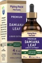 Piping Rock Damiana Leaf Herb Tincture Mea124; 4 fl oz Measure124; Liquid Extract Drops Measure124; Vegetar & Alkohol Free Measure124; Non GMO, Gluten Free Supplement