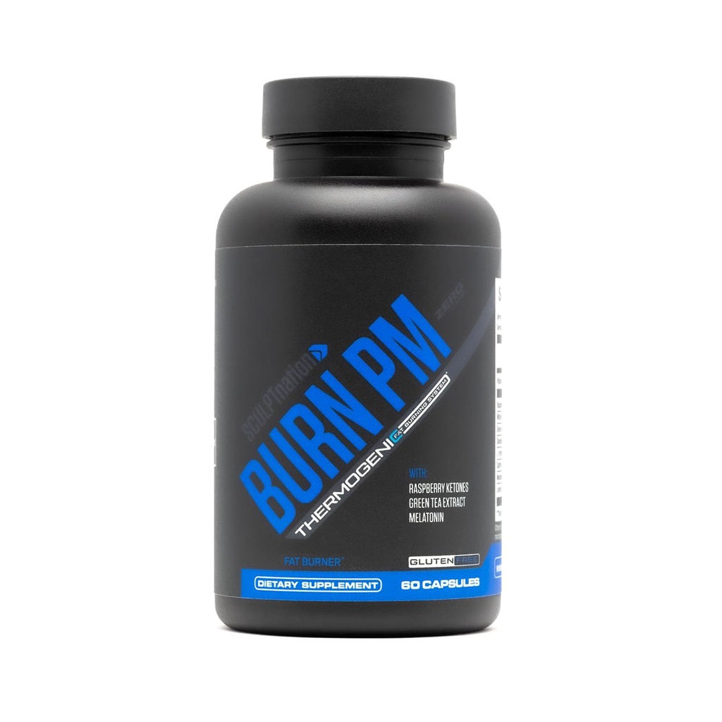 Designnationen af V Shred Burn PM - Night Time Fat Burner - Appetite Suppressant og Vægttab Support - Hindbær Ketoner, Green Coffee Bean Extract, Melatonin - 60 Gluten Gratis Kapsler