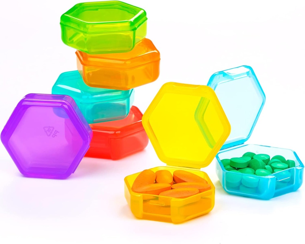 Lille pille Organizer, 7 pakker rejse pill Box Portable 7 Dag BPA Gratis Mini pill Organizer til Pocket Purse Briefcase Travel Pills Medicin Cod Lever Oil Storage Box