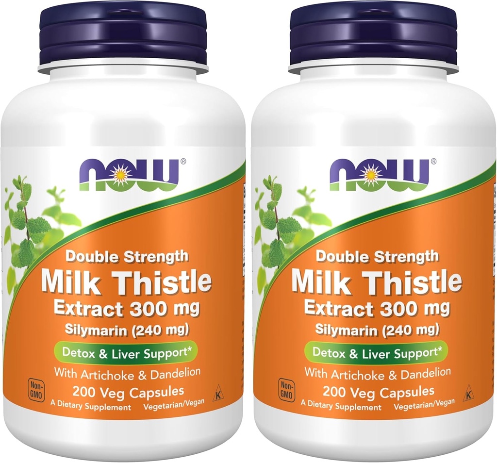 Now Silymarin 2X - 300 mg, 200 Veg kapsler (pakke med 2)