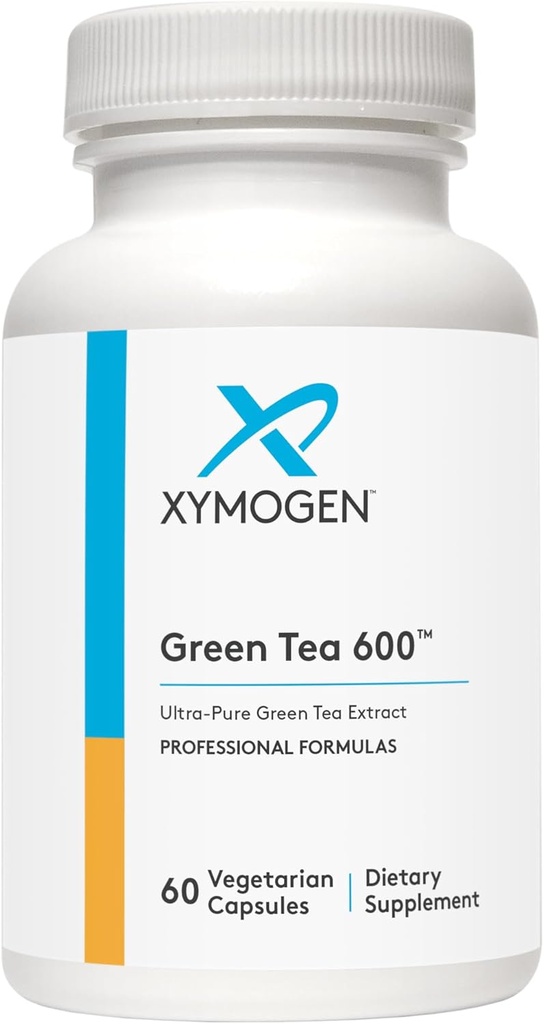 XYMOGEN Green Tea 600 - Ultra Pure Green Tea Extract Capsules - Immunsupport Supplement - Understøtter hjerte sundhed + hjerne sundhed - Gluten Free, Vegan, Ikke GMO (60 kapsler)