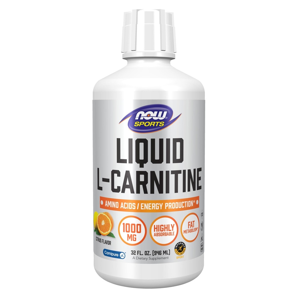 Now Foods Sports, Liquid L- Carnitin, Citrus, 1000 mg, 32 fl oz (946 ml)