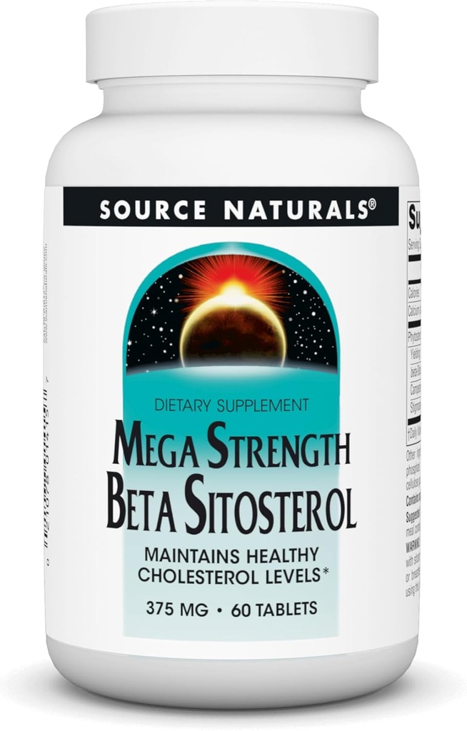 Source Naturals Mega Strength Beta Sitosterol 375mg - 60 tabletter