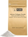 Pure Original Ingredienser Marine collagen pulver (1 LB) Natural & Unflavored, Protein Peptider, Resealable Bag