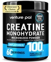 Venture Pal 100% Pure Mikroniseret Creatin monohydrat pulver, Unflavored Creatin for Women & Men, Vegan, Keto, Gluten Free, 5 g (5000mg) per Serving, Creatina Monohidratada en Polvo